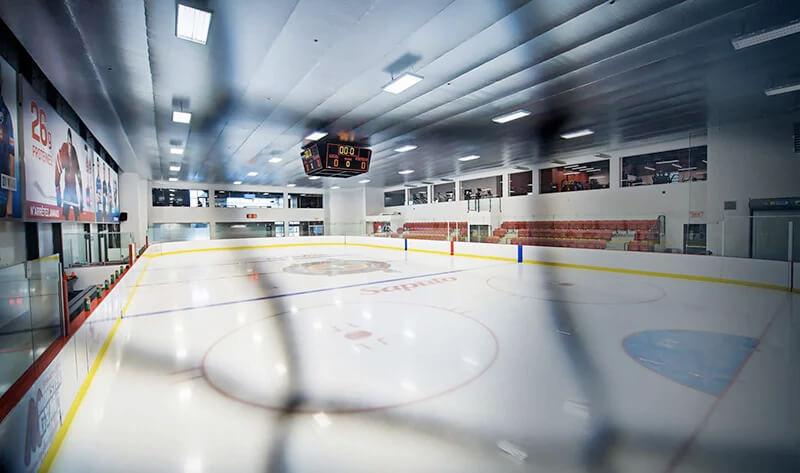 Overhead view of the Hockey Etcetera ice surface